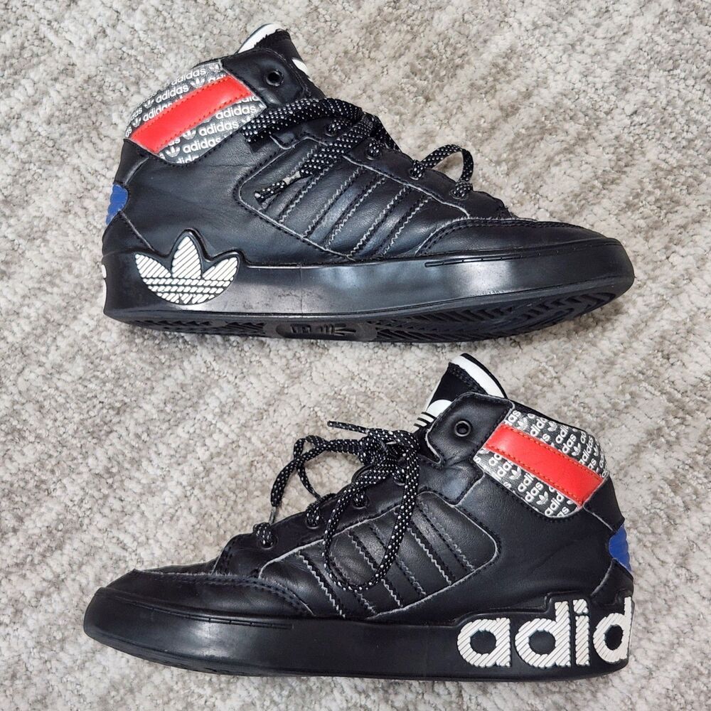 Adidas youth Hard Court High J Transmission basketball hi-tops black size 2 - Picture 6 of 10
